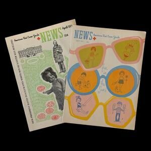 Lot of 2 American Red Cross Youth News Magazines - April May 1971 - A1303